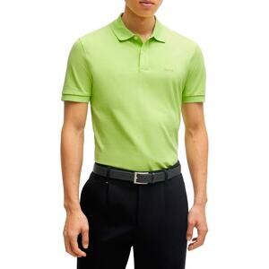 BOSS Prime Green Polo Shirt Preppy Quiet Luxury Casual Straight Cut Size XL